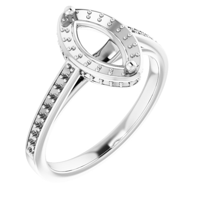 Hidden Halo-Style Engagement Ring