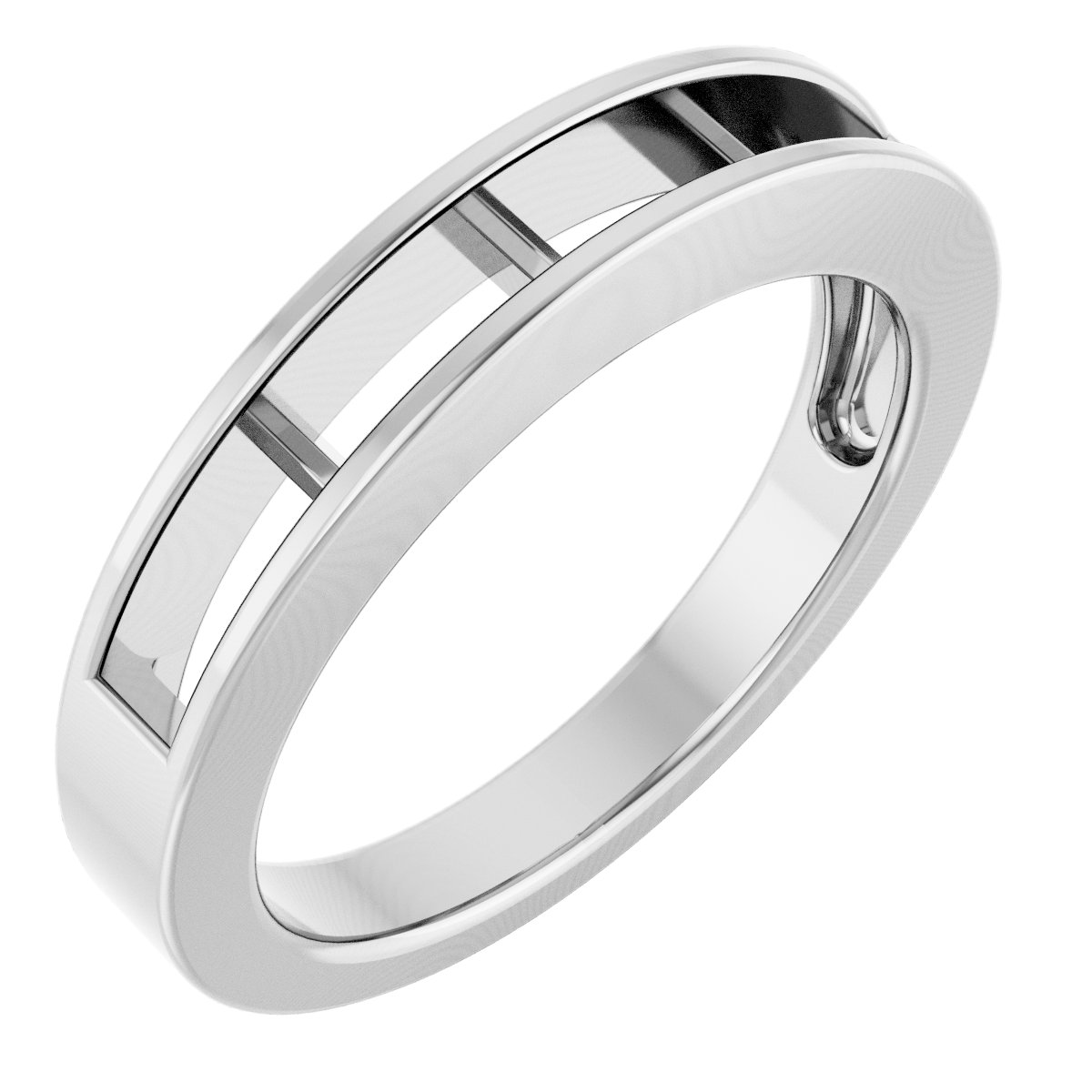 14K White 1/2 CTW Natural Diamond Anniversary Band