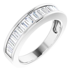 14K White 3/4 CTW Diamond Anniversary Ring Size 6