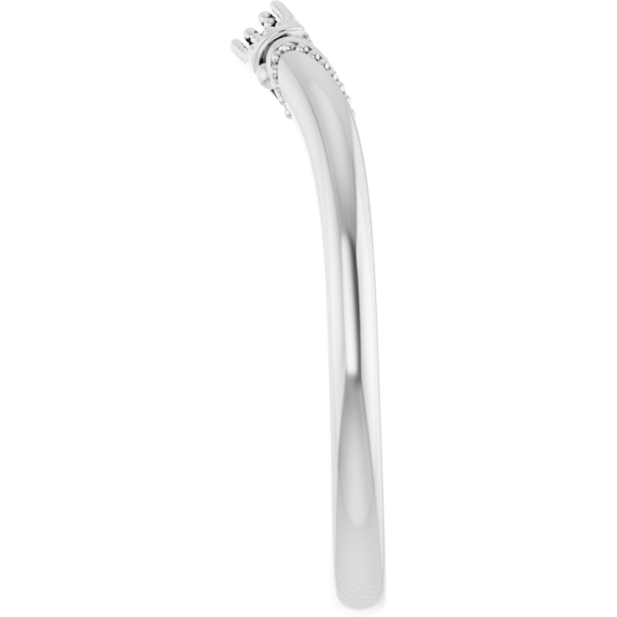 14K White .07 CTW Natural Diamond Matching Band-4
