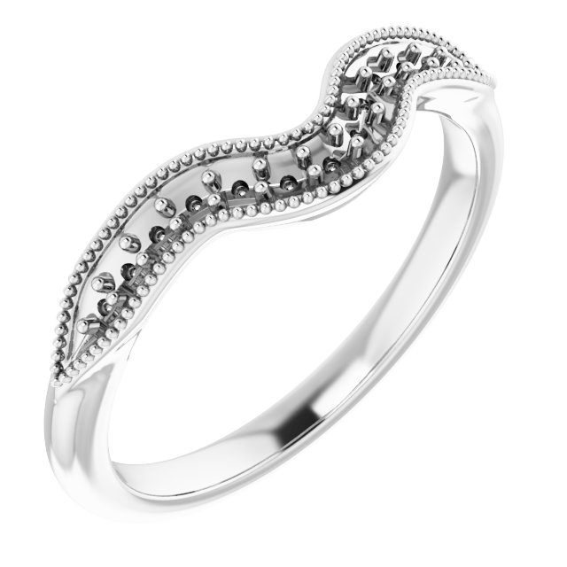 14K White 1/6 CTW Diamond Matching Band 