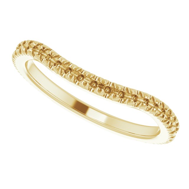 14K Yellow Gold 3/8 CTW Natural Diamond French-Set Matching Band