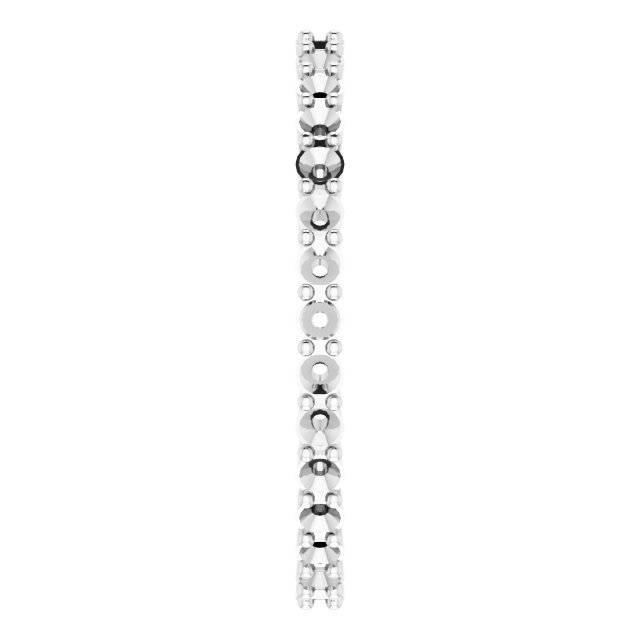 14K White 1/2 CTW Natural Diamond Eternity Band Size 5-4