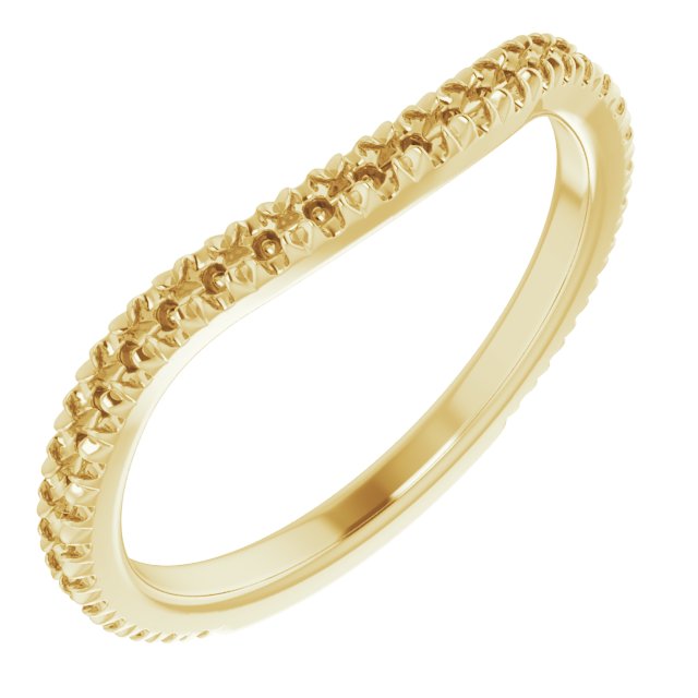 14K Yellow Gold 3/8 CTW Natural Diamond French-Set Matching Band