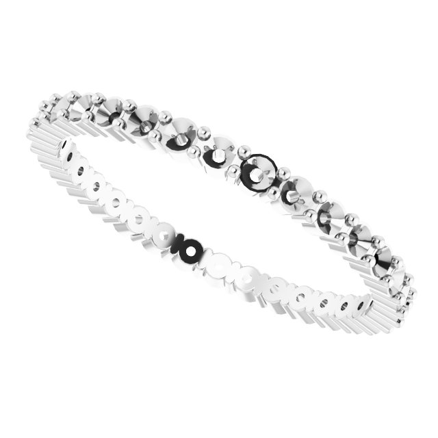 14K White 1/2 CTW Natural Diamond Eternity Band Size 5-5