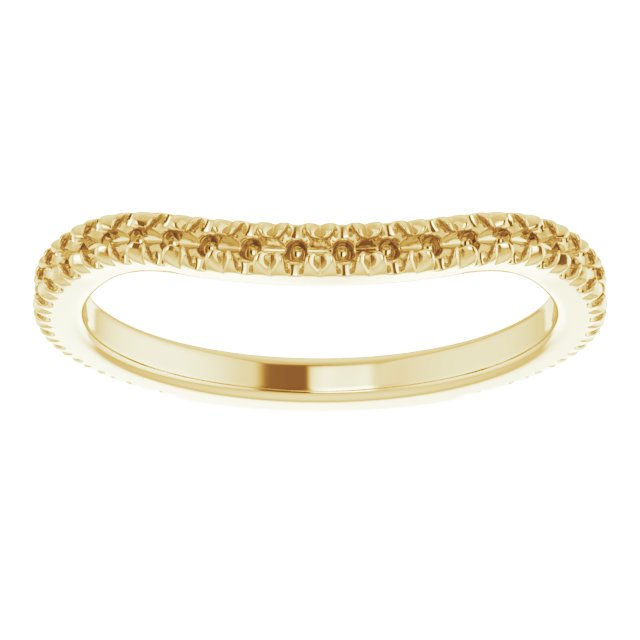 14K Yellow Gold 3/8 CTW Natural Diamond French-Set Matching Band