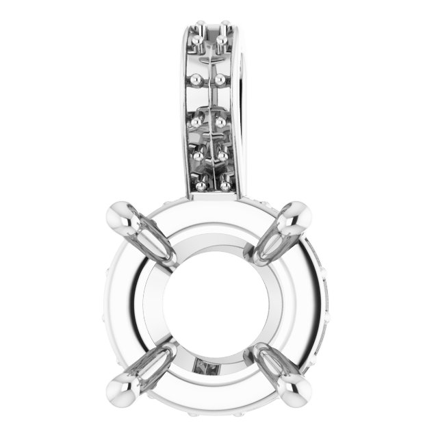Accented Hidden Halo-Style Pendant