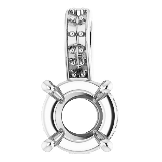 Accented Hidden Halo-Style Pendant
