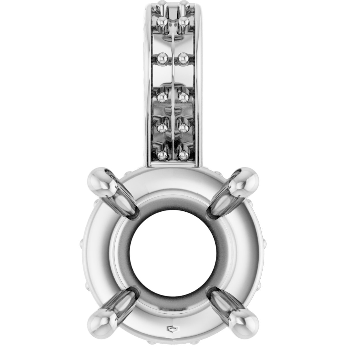 Accented Hidden Halo-Style Pendant