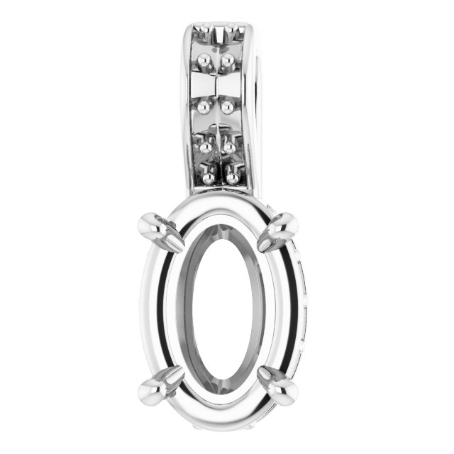 Accented Hidden Halo-Style Pendant