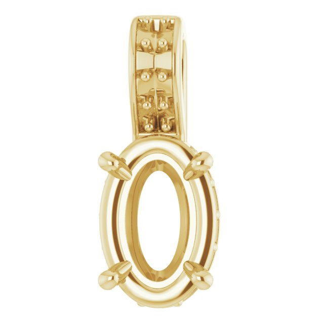 Accented Hidden Halo-Style Pendant