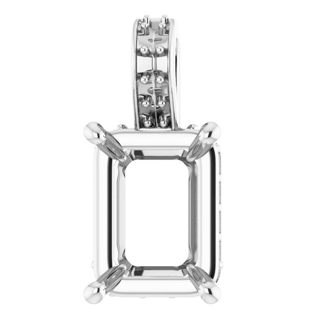 Accented Hidden Halo-Style Pendant