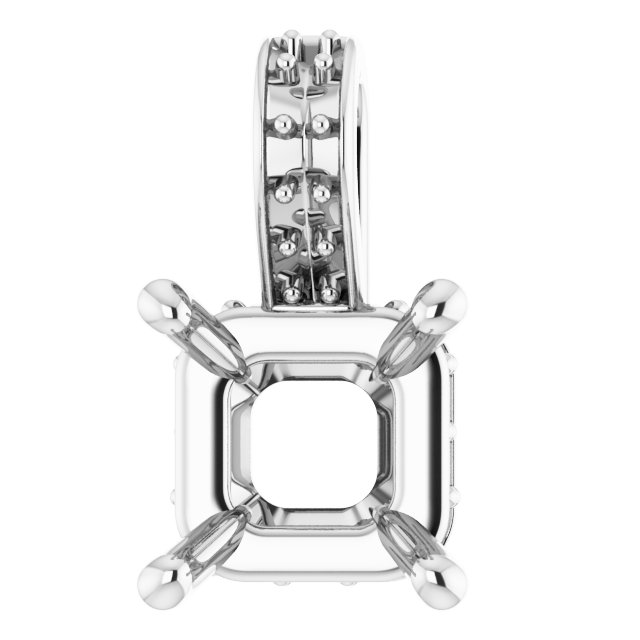 Accented Hidden Halo-Style Pendant