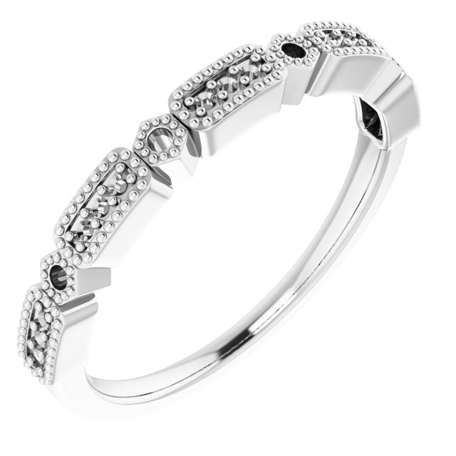 14K White 1/10 CTW Natural Diamond Anniversary Band