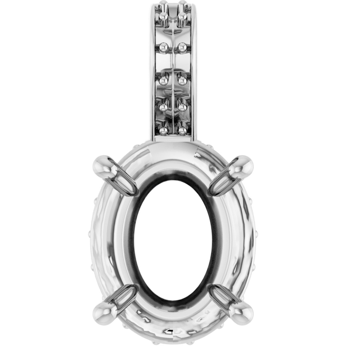 Accented Hidden Halo-Style Pendant