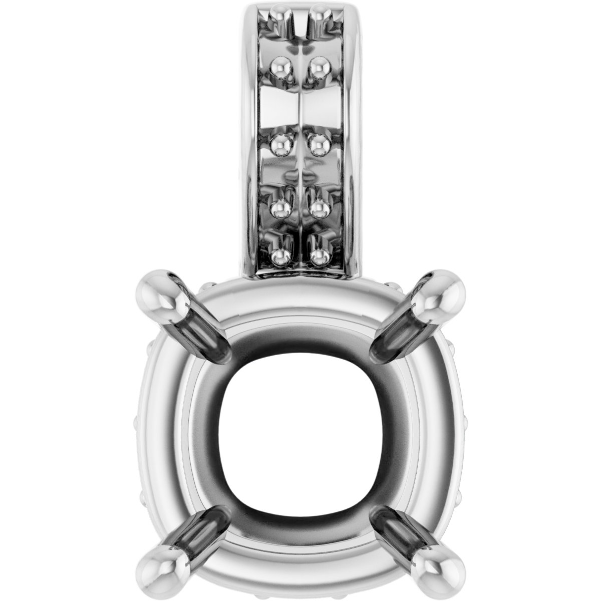 Accented Hidden Halo-Style Pendant