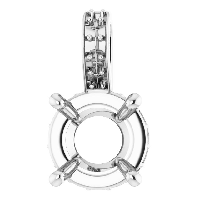 Accented Hidden Halo-Style Pendant