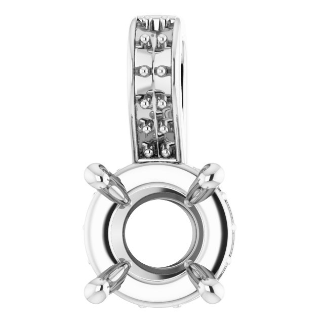 Accented Hidden Halo-Style Pendant