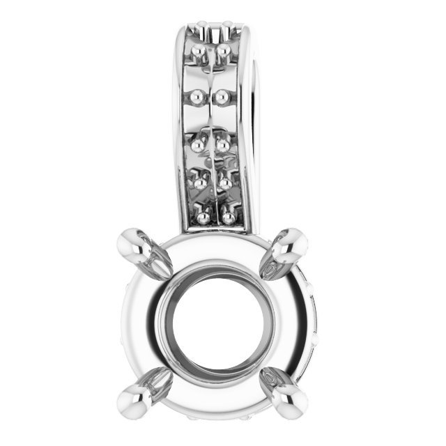 Accented Hidden Halo-Style Pendant
