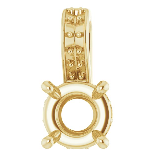 Accented Hidden Halo-Style Pendant