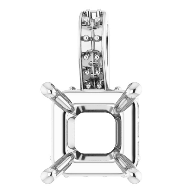 Accented Hidden Halo-Style Pendant