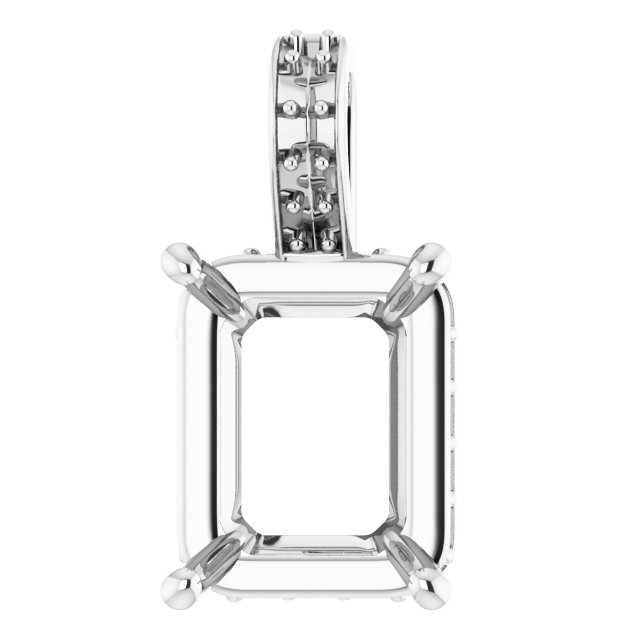 Accented Hidden Halo-Style Pendant