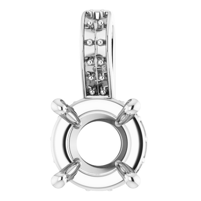 Accented Hidden Halo-Style Pendant