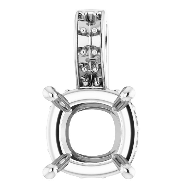 Accented Hidden Halo-Style Pendant