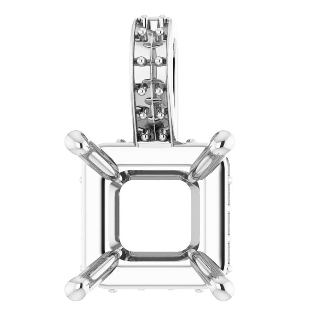 Accented Hidden Halo-Style Pendant