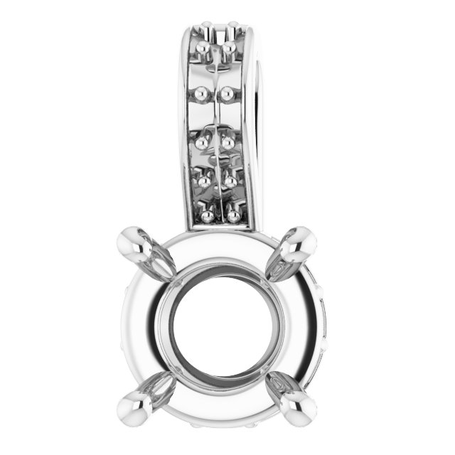 Accented Hidden Halo-Style Pendant