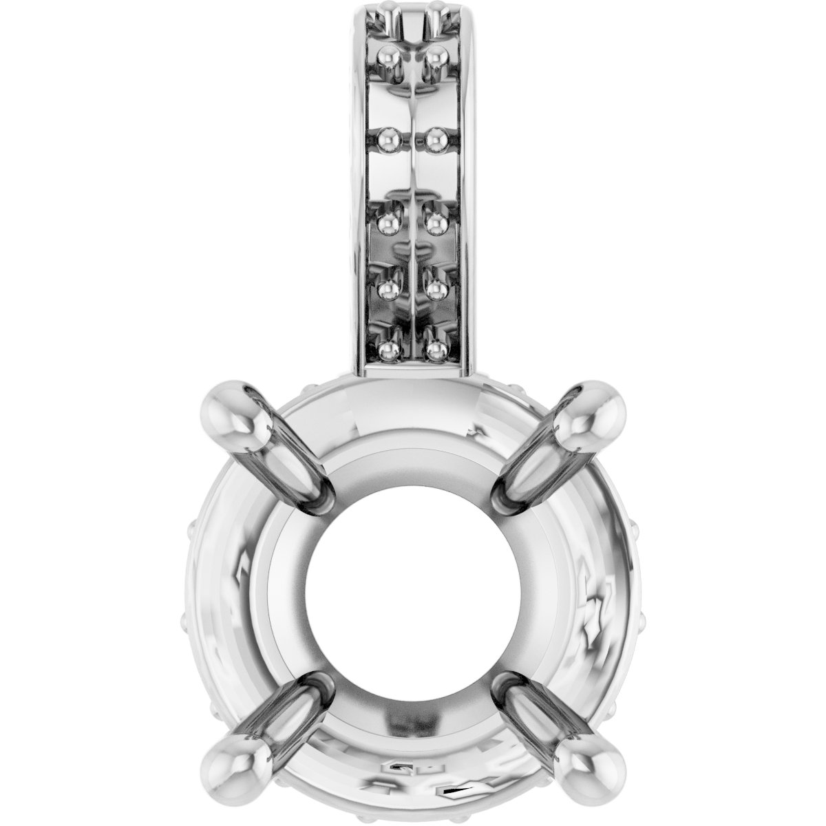 Accented Hidden Halo-Style Pendant