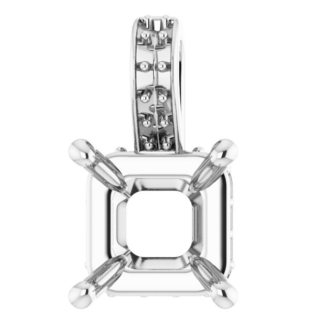 Accented Hidden Halo-Style Pendant