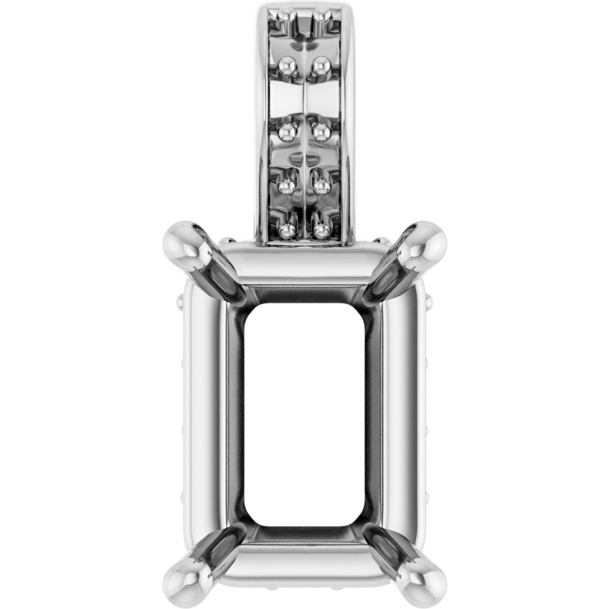 Accented Hidden Halo-Style Pendant