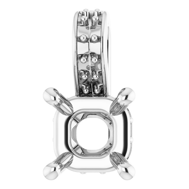 Accented Hidden Halo-Style Pendant