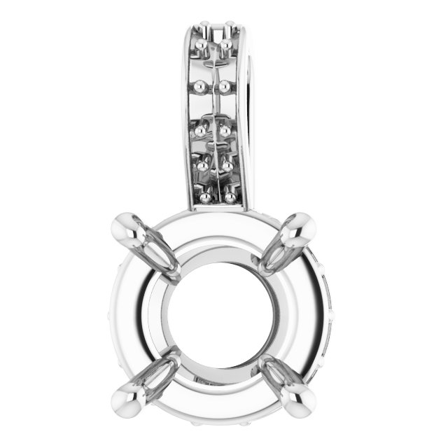 Accented Hidden Halo-Style Pendant