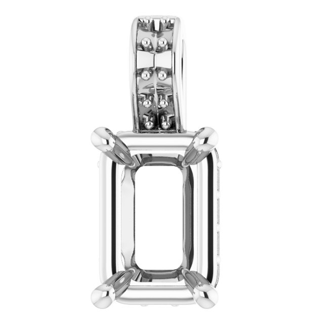 Accented Hidden Halo-Style Pendant