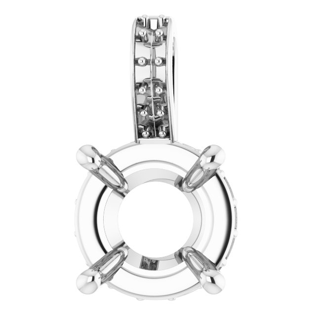 Accented Hidden Halo-Style Pendant