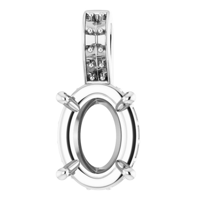 Accented Hidden Halo-Style Pendant