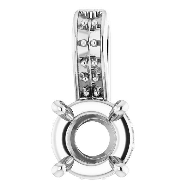 Accented Hidden Halo-Style Pendant