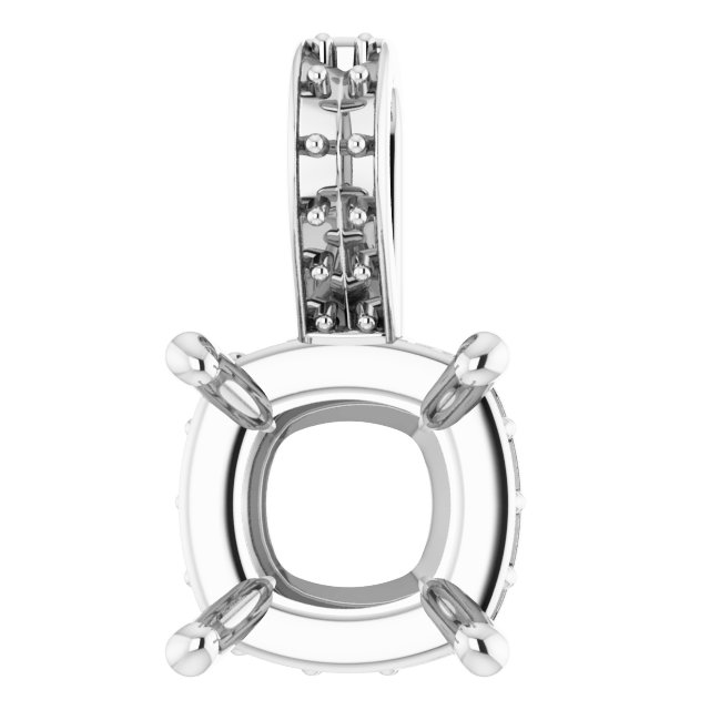 Accented Hidden Halo-Style Pendant