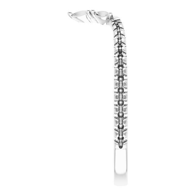 14K White 1/4 CTW Natural Diamond French-Set Matching Band-4