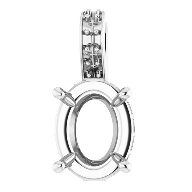 Accented Hidden Halo-Style Pendant