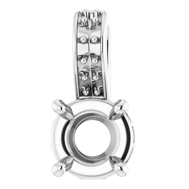 Accented Hidden Halo-Style Pendant