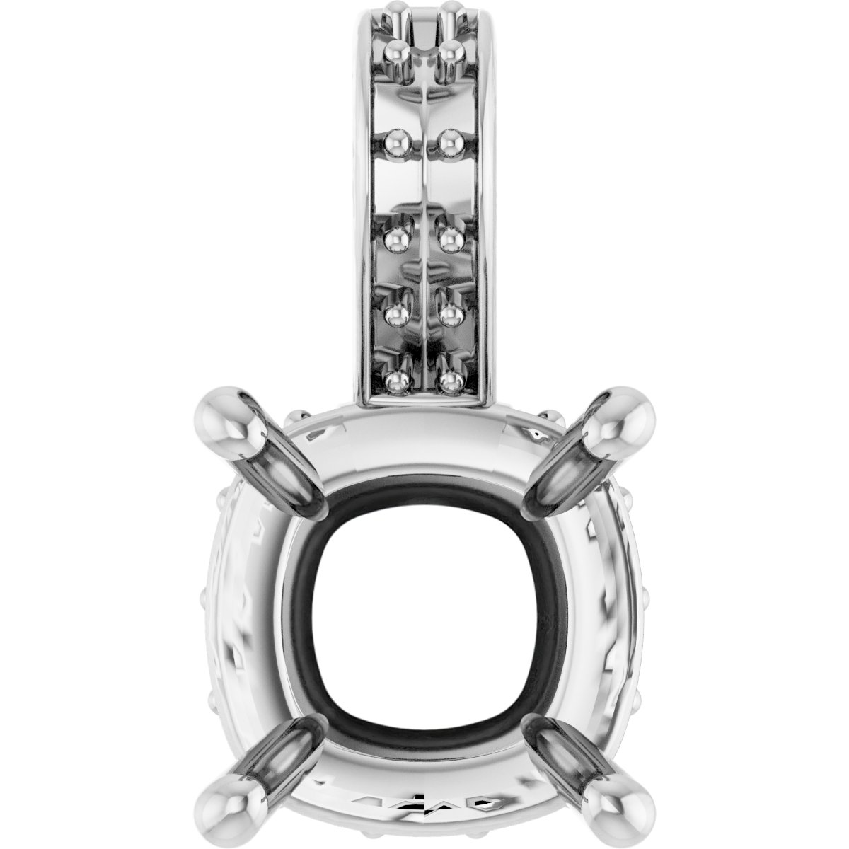 Accented Hidden Halo-Style Pendant