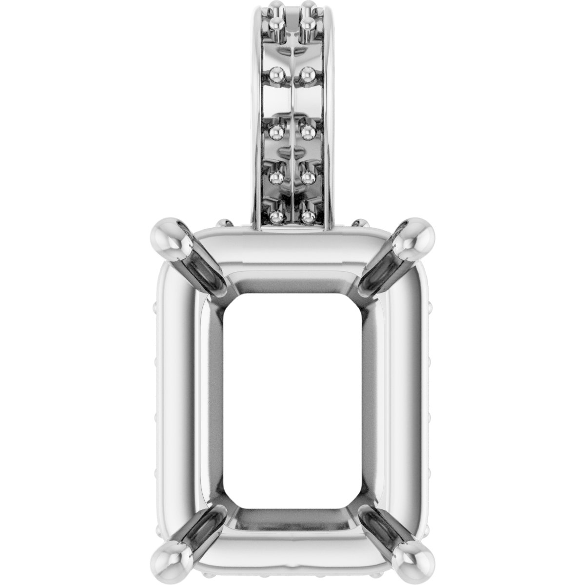 Accented Hidden Halo-Style Pendant