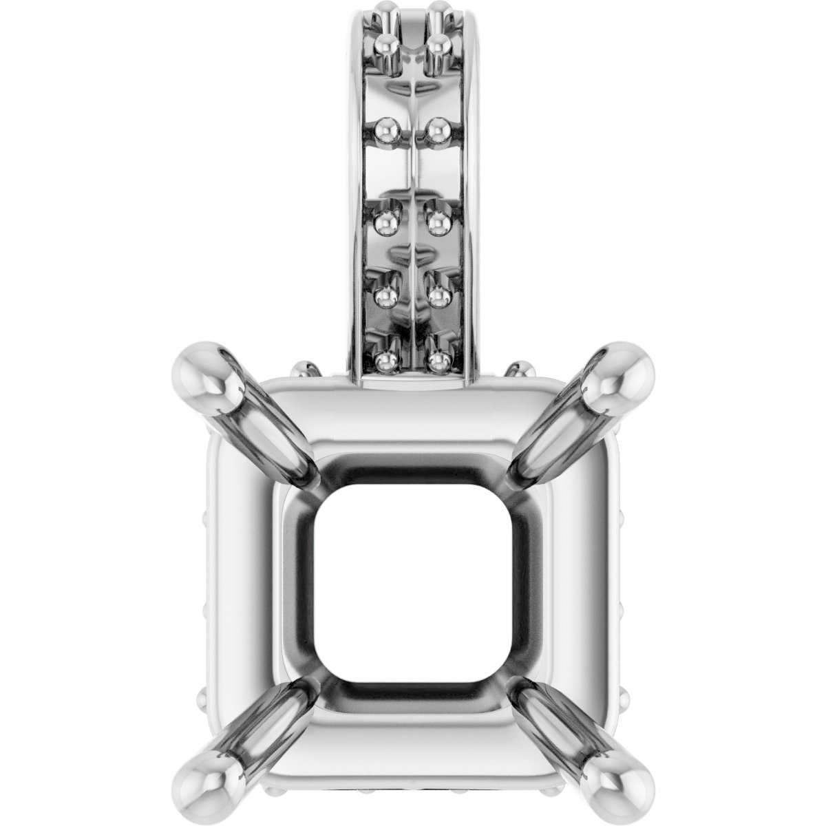 Accented Hidden Halo-Style Pendant