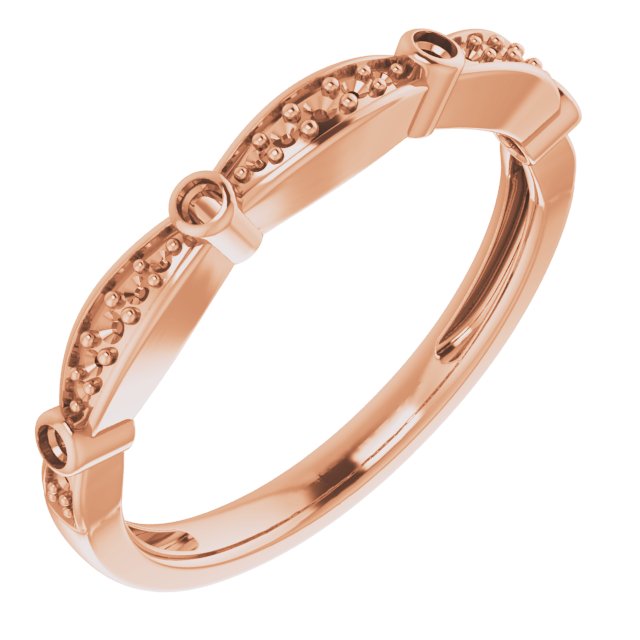 14K Rose 1/8 CTW Diamond Stackable Anniversary Band