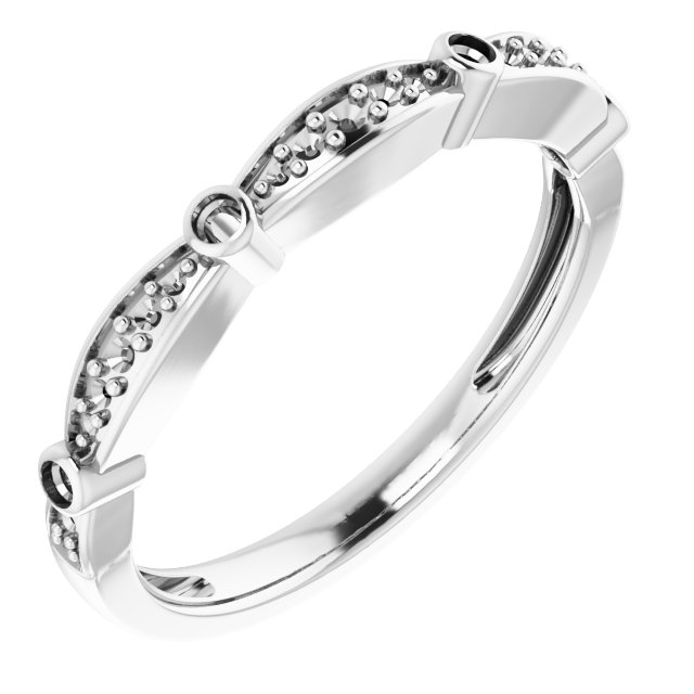 14K White 1/8 CTW Diamond Stackable Anniversary Band