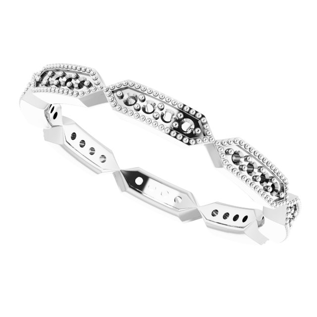 14K White 1/4 CTW Natural Diamond Eternity Band Size 7-5