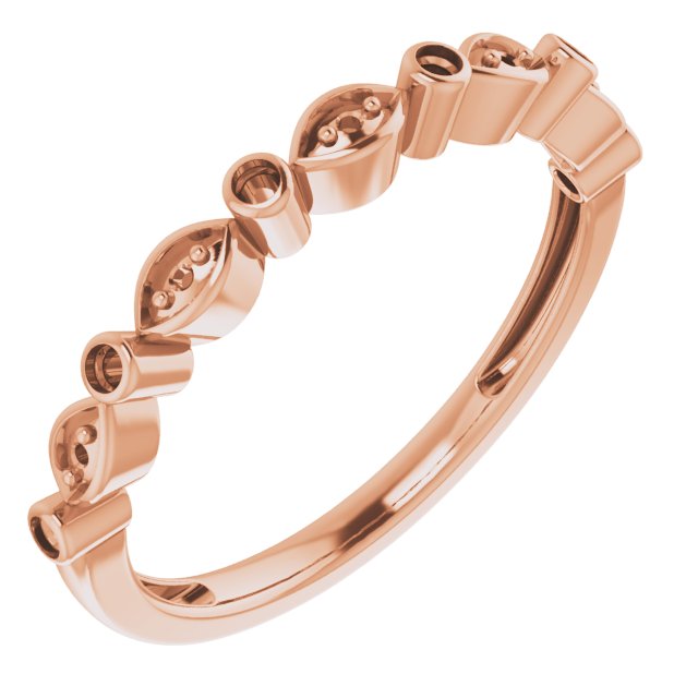 14K Rose 1/8 CTW Diamond Stackable Anniversary Band